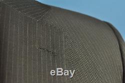 Ralph Lauren Black Label Anthony 100% Wool Brown Pinstripe Slim Fit Suit 42s