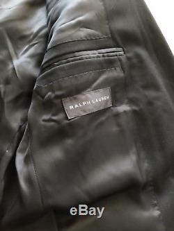 Ralph Lauren Black Label Anthony Slim Fit Black 100% Wool Suit 40 Italy $2100