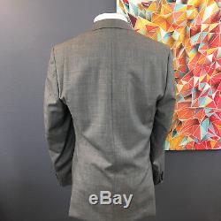 Ralph Lauren Black Label Solid Gray Slim Fit 2pc Suit Mens 40L 34x33 Flat Front
