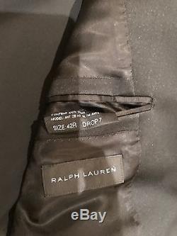 Ralph Lauren Black Purple Label Tuxedo Suit 42R Slim Fit