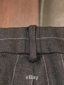 Ralph Lauren Gents Slim Fit 100% Wool Peak Lapel Suit Sz 40 Gray Made In Italy