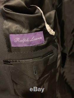Ralph Lauren Purple Label Anthony Two-Button Suit Black 38R 31W Slim Fit NWT