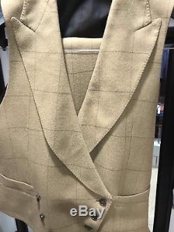 Ralph Lauren Purple Label Slim Fit Men 3pc Suit 40L(US) Double Breasted Vest
