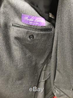 Ralph Lauren Purple Label Slim Fit Men Suit 40L(US) Charcoal Grey Textured