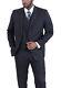 Ralph Lauren Slim Fit Black Pindot Textured Two Button Three Piece Wool Suit