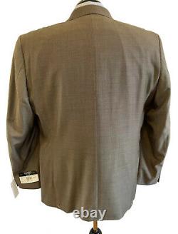 Ralph Lauren Slim Fit Mens Designer Suit Brown Pindot Size 46R NWT $650