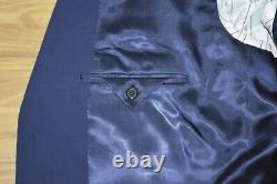 Ralph Lauren Suit Coat Slim Fit Navy Blue Sport Coat 100% Wool $450 New Mens 46R