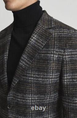 Reiss Focus Slim Fit Stretch Check Blazer In Charcoal -Size 38 RRP £298