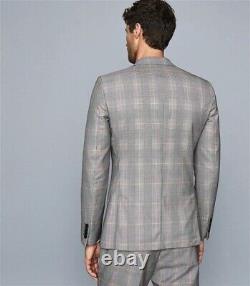 Reiss Grand 100% Wool Slim Fit Grey Suit 42 Chest 36 Waist RRP £650 BNWOT