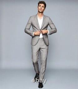 Reiss Grand 100% Wool Slim Fit Grey Suit 42 Chest 36 Waist RRP £650 BNWOT