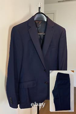 Reiss Men's Wool Navy 2 Piece Suit (36) and Trousers (30) Slim Fit 1773