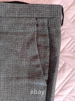 Reiss Slim Fit Suit Mid Grey With Dog Tooth Check 36R/30R. VGC. RRP £450