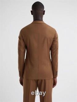 Reiss Venue Slim Fit Single Breasted Suit In Tobacco Size 42 Chest, 36 Waist