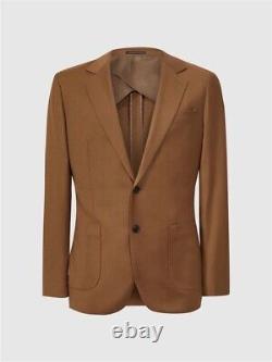 Reiss Venue Slim Fit Single Breasted Suit In Tobacco Size 42 Chest, 36 Waist