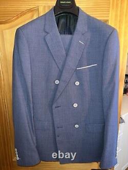 Remus Uomo Blue Double breasted slim fit suit