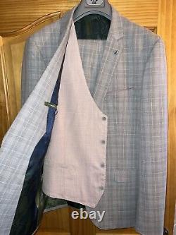 Remus Uomo Grey Check Slim Fit Suit