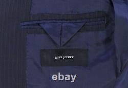 Ring Jacket Japan Dark Navy Blue Striped 2-Btn Slim Fit Wool Suit 38S