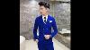 Royal Blue Mens Suits Slim Fit Plus Size 4xl Latest Coat Design Double Breasted Tuxedo Prom Suits 3