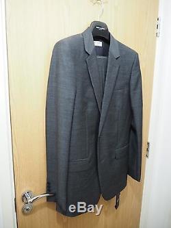 SAINT LAURENT PARIS Slim Fit Suits Jacket & Trousers Grey Wool IT54 US44 SLP YSL