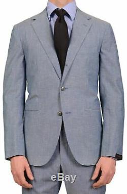 SARTORIO Napoli by KITON Light Blue Cotton Suit EU 50 NEW US 40 Slim Fit