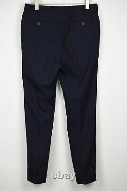 SUITSUPPLY HAVANA DOUBLE BREASTED Men UK42R Pure Wool Blue 2-Piece Suit 17403