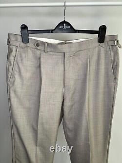 SUITSUPPLY Havana Patch Wide Lapel Slim Fit Blazer Pants Summer Suit Men's US 44