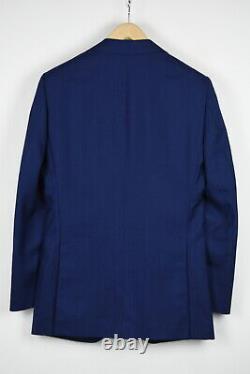 SUITSUPPLY LAZIO Men UK38L Pure Wool Slim Cut Blue 3-Piece Formal Suit 18456