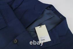SUITSUPPLY LAZIO Men UK44L Slim Cut Pure Wool 2-Piece Blue Formal Suit 19391