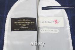SUITSUPPLY Lazio UK42R Men Suit Pure Wool Super 110's Checked Slim Fit 2 Piece