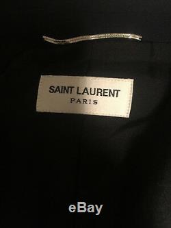 Saint Laurent Paris Wool Navy Blue Slim-fit Wool Suit 52 54 56 58 48 New Men's