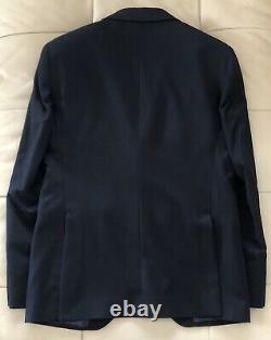 Size 38R in UK 48R EUR Hackett Suit 100% Plain Wool Jacket Blazer Slim Fit Blue