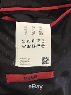 Slim Fit HUGO Hugo Boss Super Graphite (charcoal grey) 40R Super 130 wool