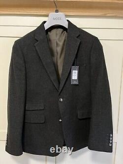 Slim Fit Khaki Donegal Tweed Suit 2 Piece Suit