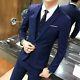 Slim Fit Mens One Button Lapel Suit Tuxedo Wedding Groom Business Prom 3 Piece