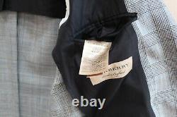 Slim Fit Prince of Wales Check Wool Unlined Suit Size 50 IT (40 US)