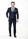 Slim Fit Suit Mens Navy Check Designer Wholesale Price Formal Wedding