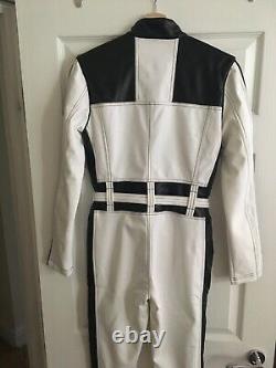 Soi Ski Suit Racer Slim Fit White/Black PU Leather