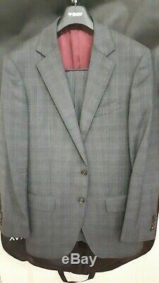 Spier Mackay Charcoal Check Super 120s Slim Fit Suit