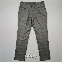 Spitalfields Men's Grey Check Twill 3 Piece Suit Set 40R Jacket/ 34 R Trousers