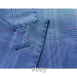 Statement Mens Tivoli Steel Blue Super 180s Wool 3 Piece Vest Modern Fit Suit