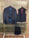 Stunning Mens Suit 3 piece Onesix5ive Navy Check Slim Fit 40r
