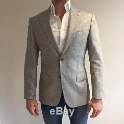 Suit Supply Grey VITALE BARBERIS Pure Wool Single Breasted Suit 38R Slim Fit