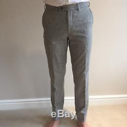 Suit Supply Grey VITALE BARBERIS Pure Wool Single Breasted Suit 38R Slim Fit