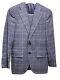 SuitSupply- NWOT- Mens 36R 2pc LAZIO fit, Blue Check, E. THOMAS Wool & Cashmere