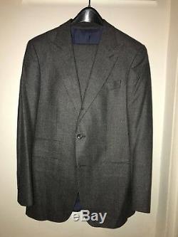 SuitSupply Slim Fit Washington Suit Grey 120's Wool 40L 34 Pin Dot Pattern