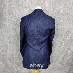 SuitSupply Suit 38L W30 L31 Sienna Windowpane Check Super 130s Wool Slim Fit