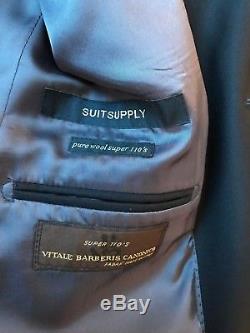 SuitSupply Suit Navy Blue London 36R Classic Slim British Supply Custom 38 Fit