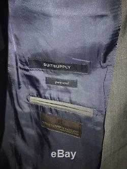 Suitsupply Gray Washington Peak Lapel Slim Fit Suit size 42R 36x34