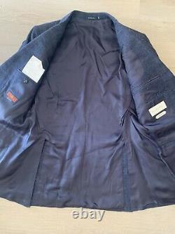 Suitsupply Lazio Slim Fit Wool-Silk-Linen Suit EU 50 R US 40 Melange Solid Great
