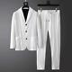 Summer New Suit Men's Long Sleeve High-end Casual Suit Slim 2pcs Set Blazer Pant